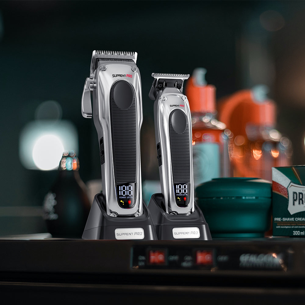 The Black Obsidian Professional Clipper and Trimmer Set - HC776SX