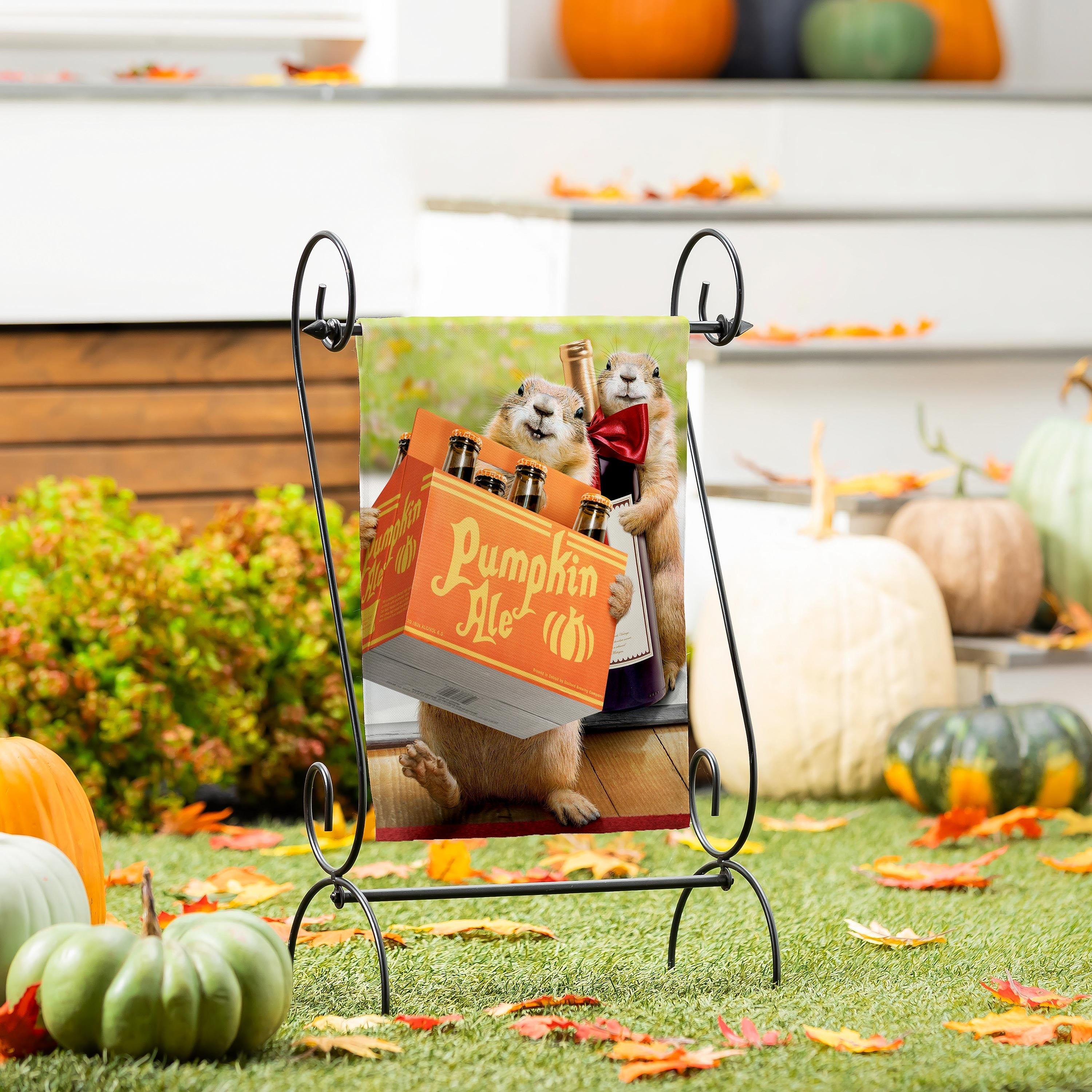 Pumpkin Ale 2 Sided Garden Flag