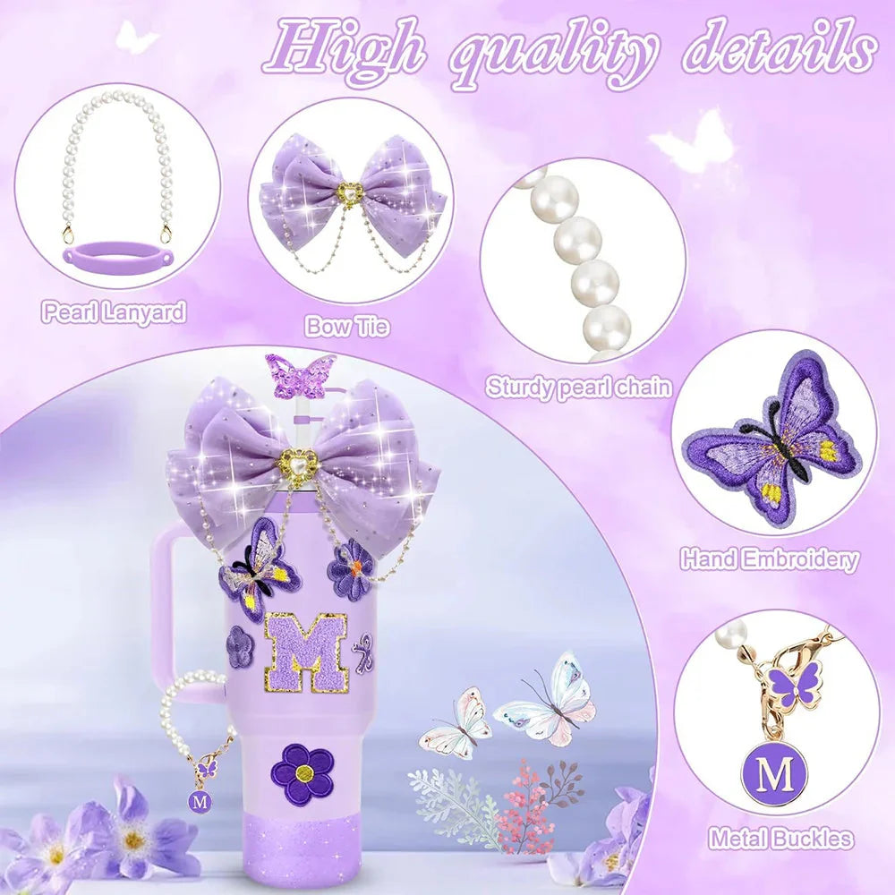 Purple 12pcs Cup Accessories Set for Stanley 40oz.