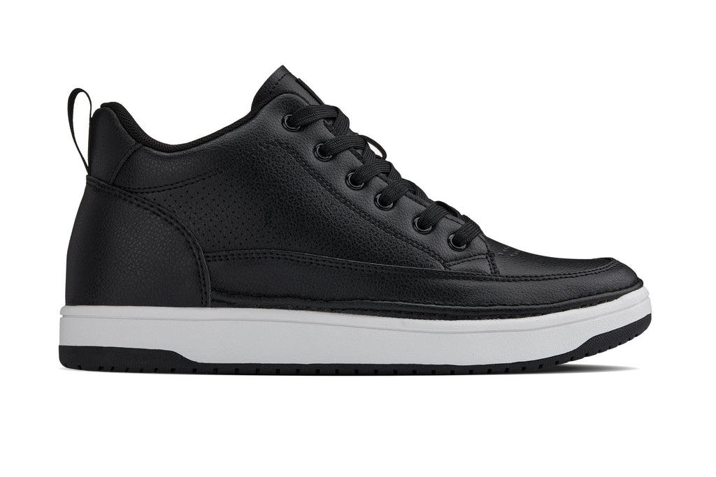CALTO - Q271 - 2 Inches Taller (Black Noir) - Elevated Leatherette Micro-Perforated Sneakers
