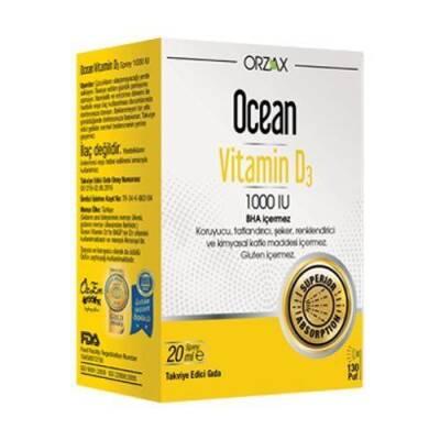 Ocean Vitamin D3 1000IU Spray 20ml - Supports Bone Health & Easy-to-Use Dietary Supplement for Adults