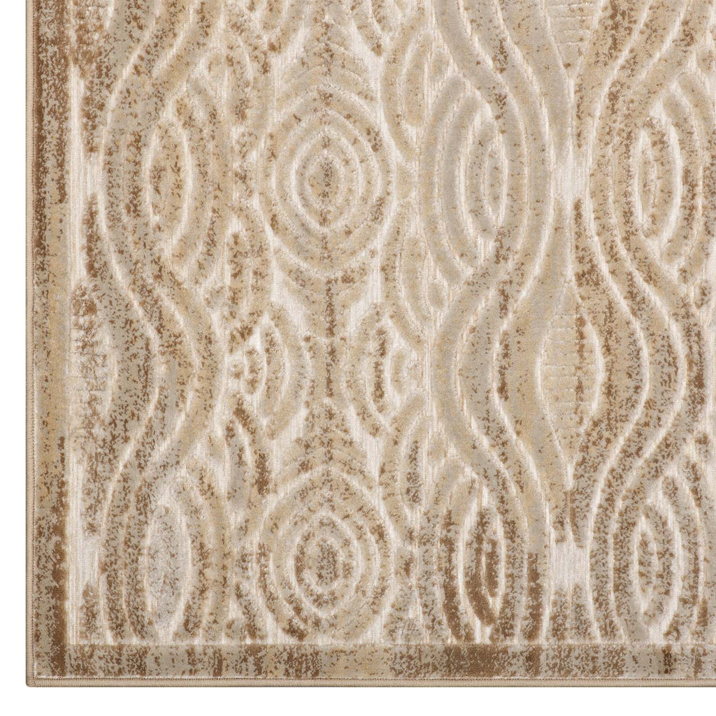 Kennocha Rustic Vintage Abstract Waves 8x10 Area Rug by Modway