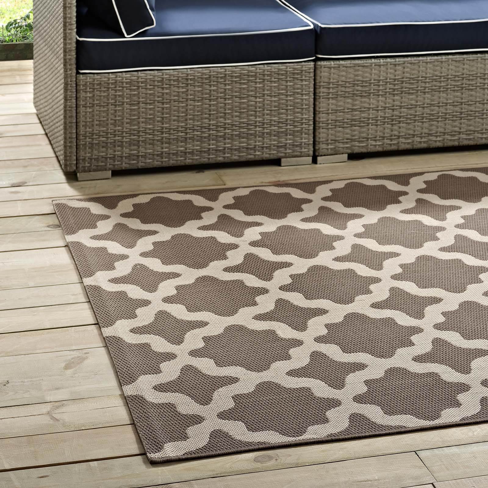 Cerelia Moroccan Trellis Indoor and Outdoor 5x8 Area Rug by Modway