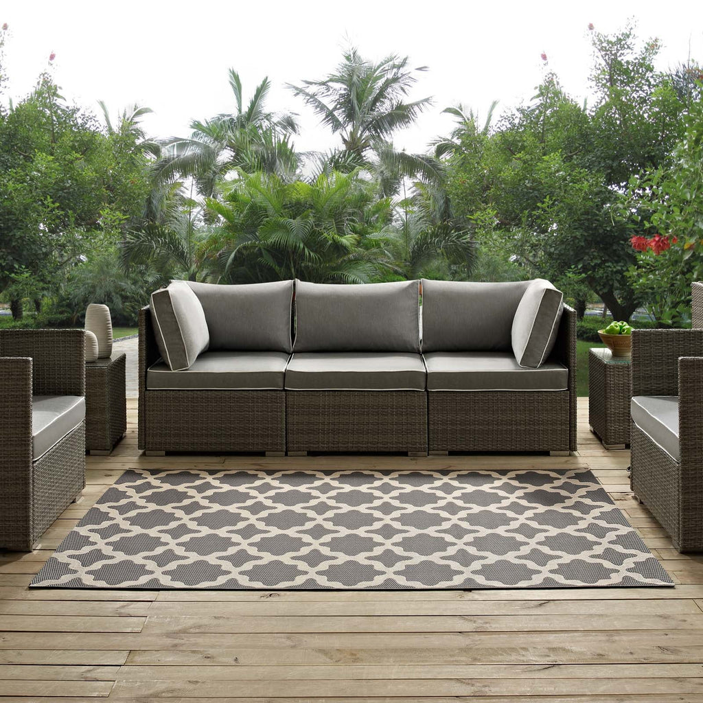 Cerelia Moroccan Trellis Indoor and Outdoor 9x12 Area Rug by Modway