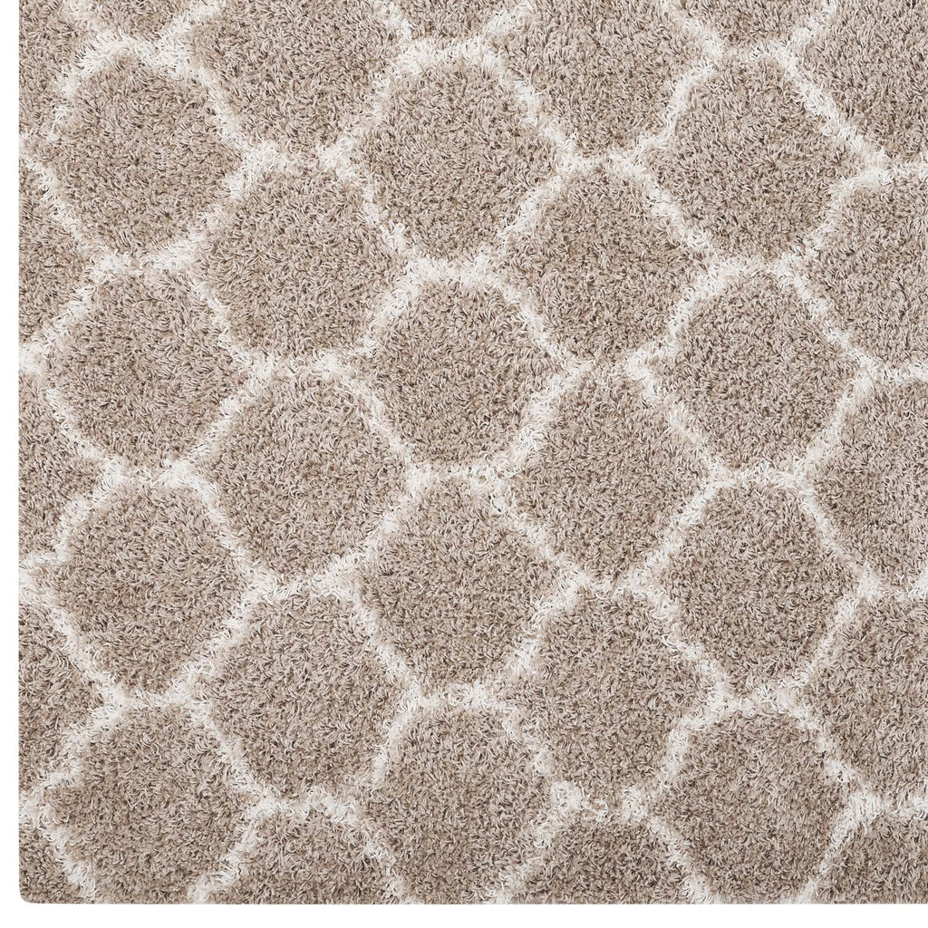 Solvea Moroccan Trellis 8x10 Shag Area Rug by Modway