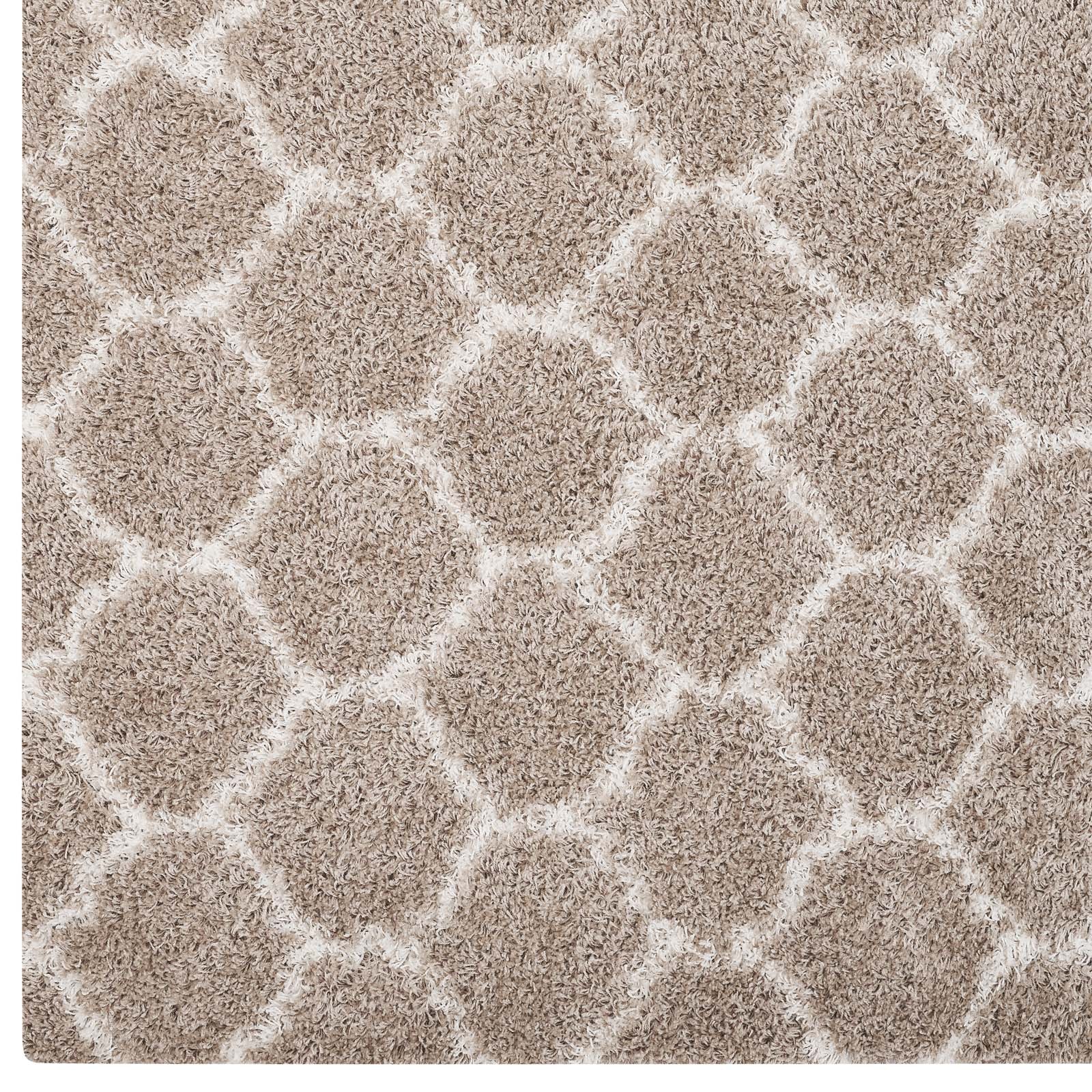 Solvea Moroccan Trellis 8x10 Shag Area Rug by Modway