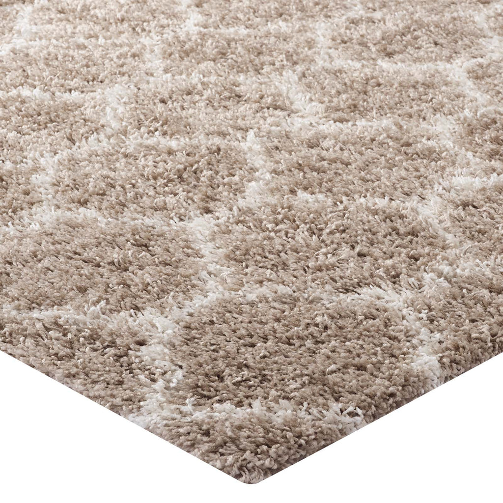 Solvea Moroccan Trellis 8x10 Shag Area Rug by Modway