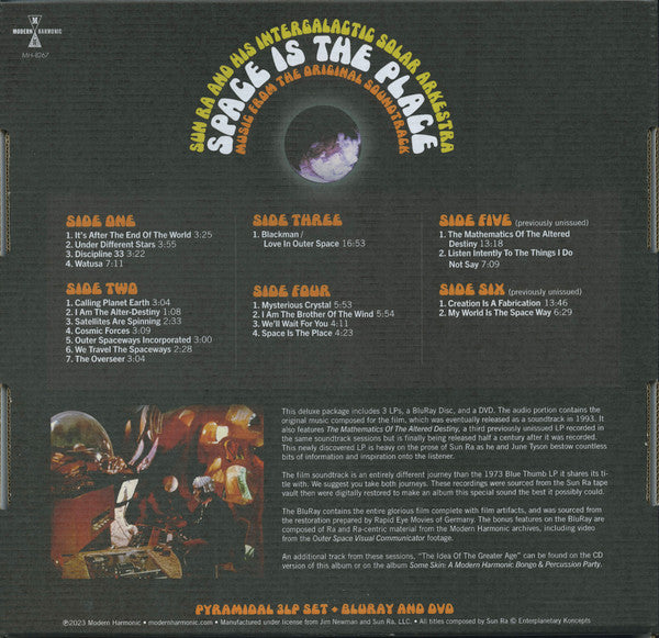 Sun Ra and His Intergalactic Solar Arkestra – Space Is The Place: OST Color 3x Vinyl LP Record + DVD/BluRay + Tote Bag Box Set