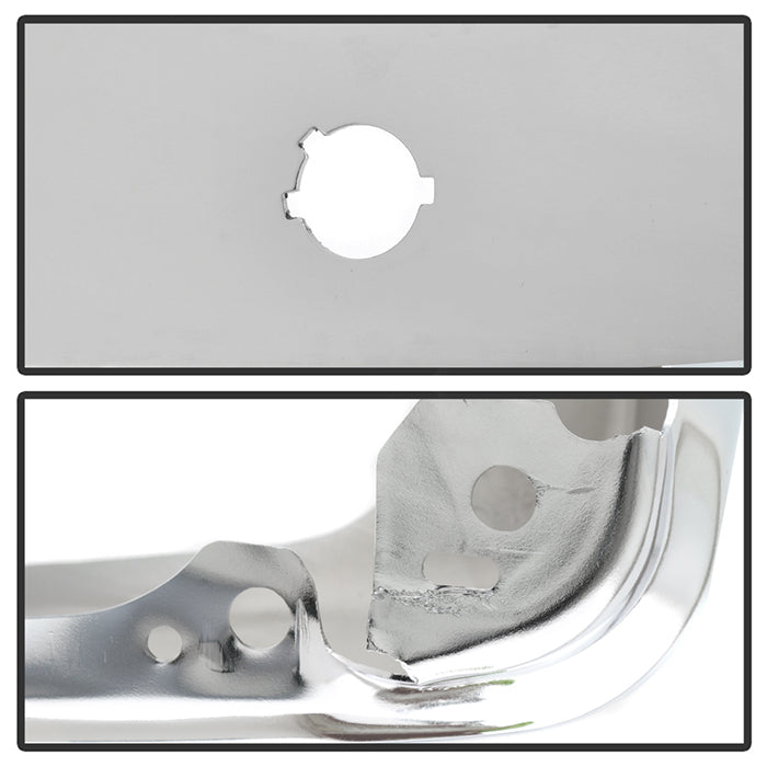 SPYDER XTune 17-19 Ford F250/ F350 Rear Left Bumper Cap End w/ Sensor Hole - Chrome RB-FF25017-BEWS-L 9048999