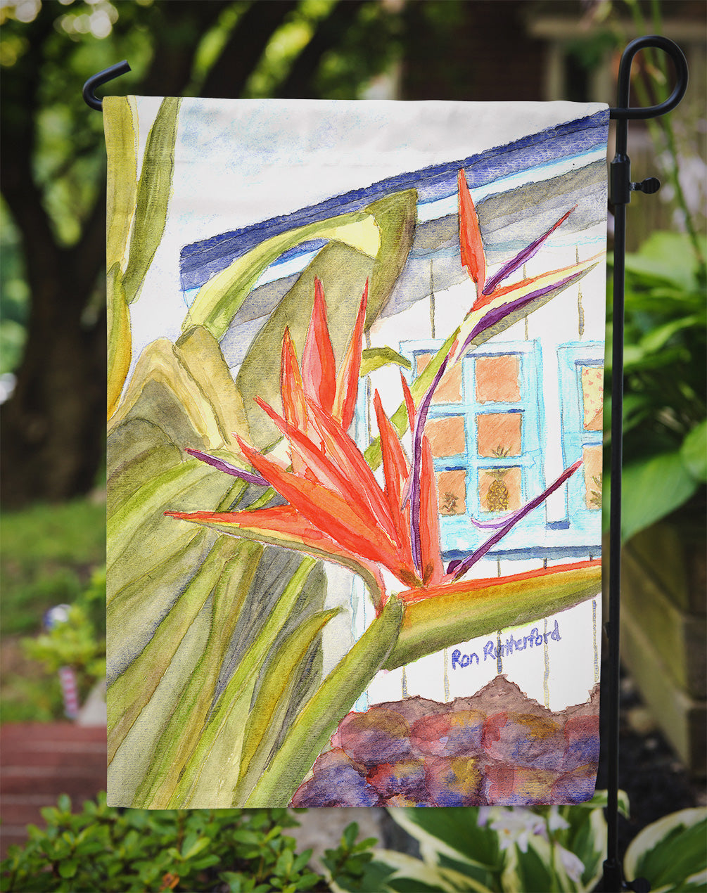 Flower - Bird of Paradise Garden Flag Mailbox Decorative Yard Banner Outside Patio Artwork for Flower Beds, Garden Size, Multicolor
