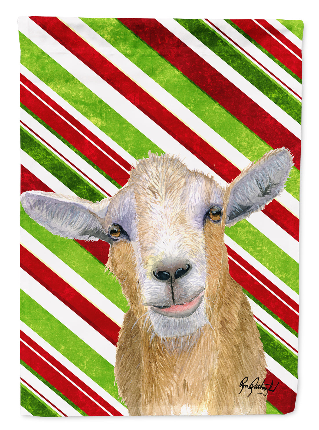Goat Red Snowflakes Holiday Christmas  Garden Flag Mailbox Decorative Yard Banner Outside Patio Artwork for Flower Beds, Garden Size, Multicolor