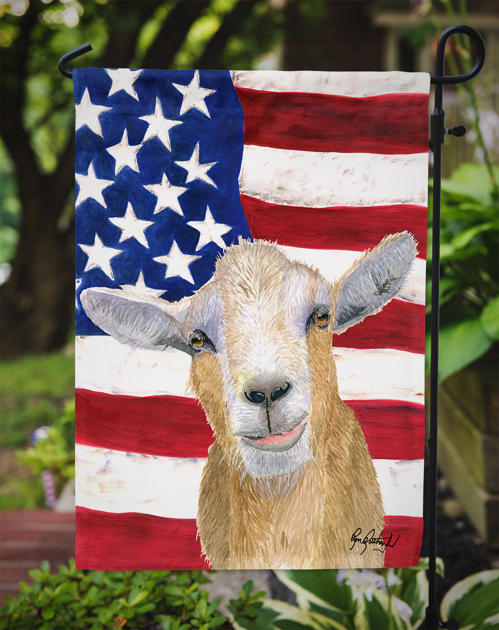 Goat Garden Flag Mailbox Decorative Yard Banner Outside Patio Artwork for Flower Beds, Garden Size, Multicolor