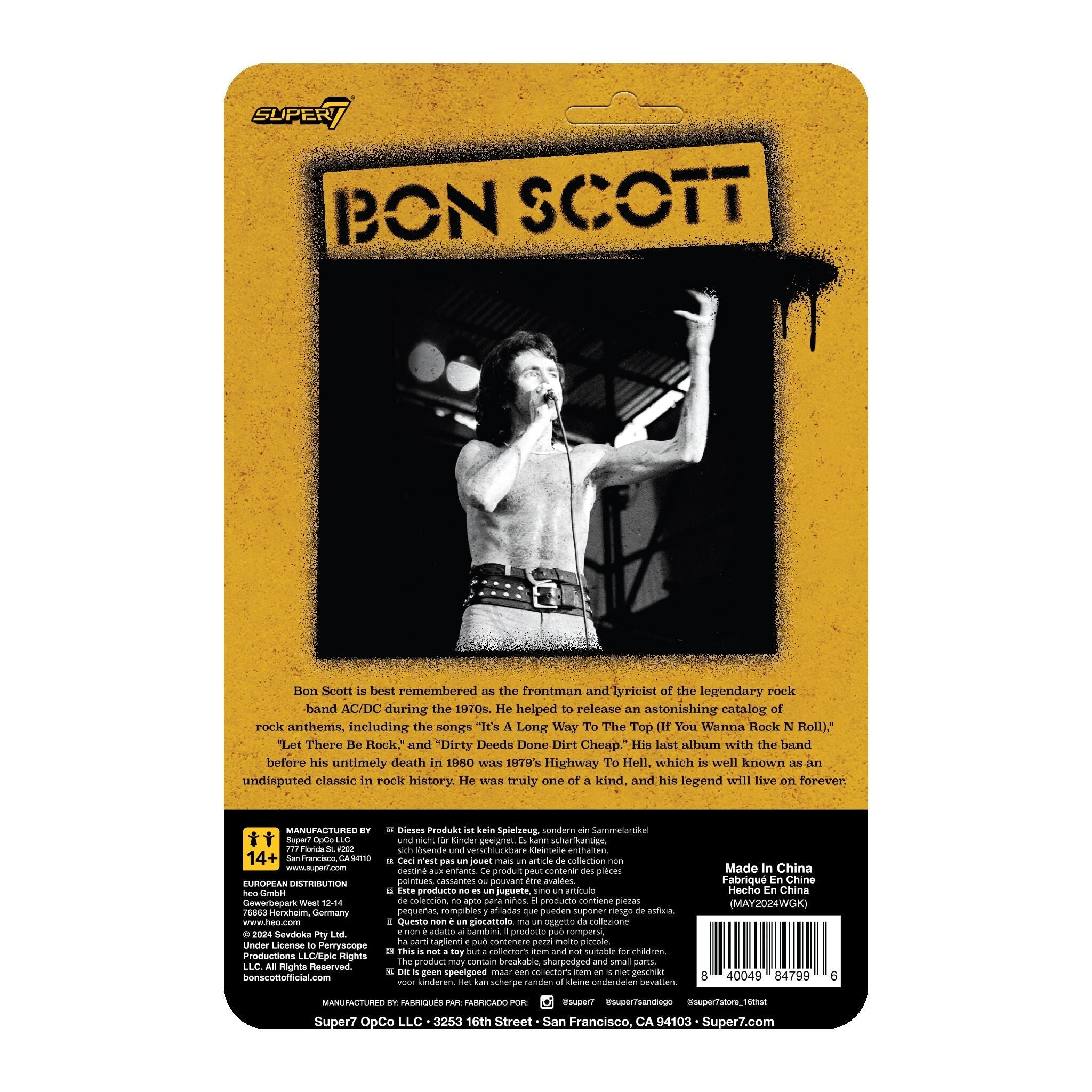 Super7 x BON SCOTT - LEOPARD PRINT - ReAction Figure