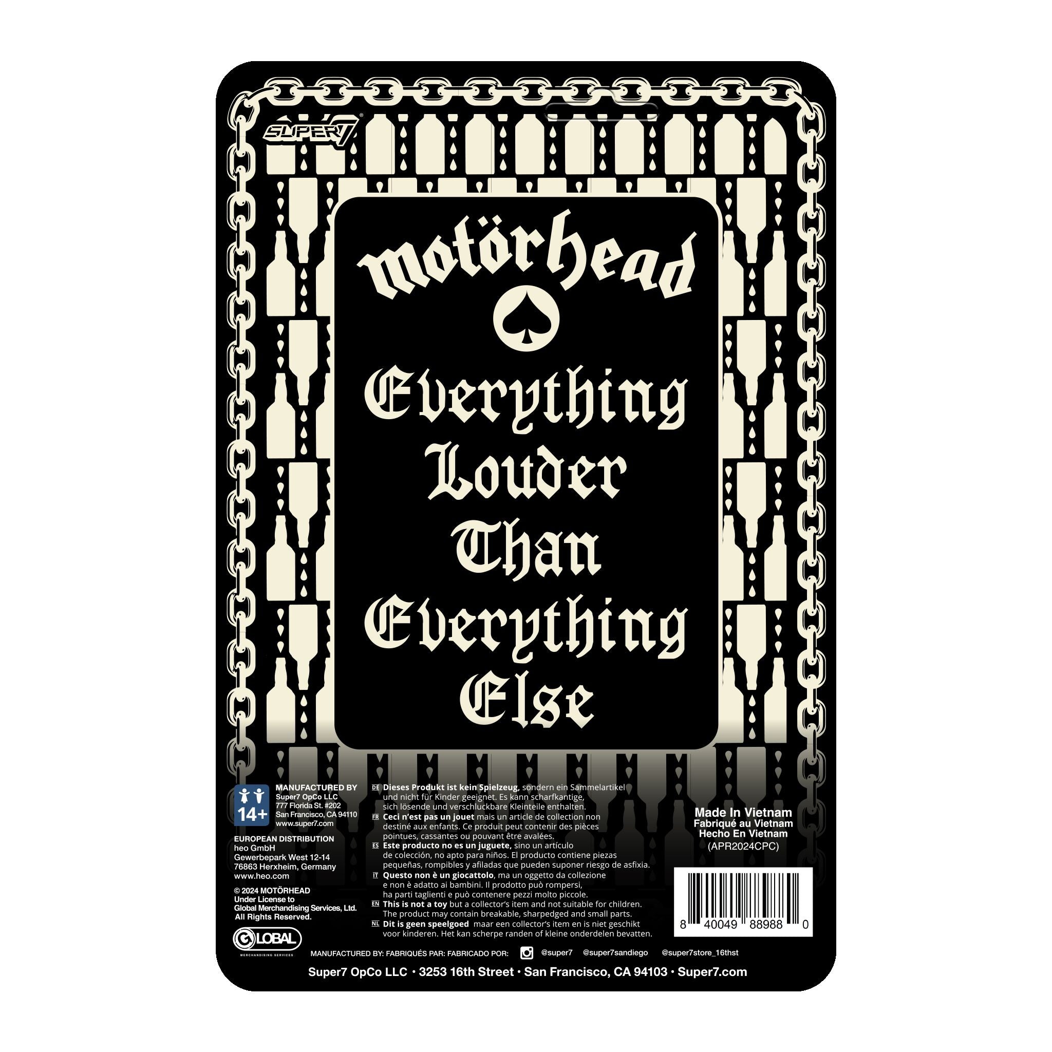 Super7 x Motörhead - Lemmy (Ace of Spades) ReAction Figure