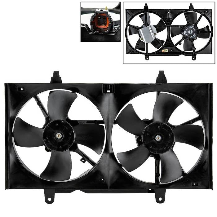 SPYDER xTune 02-06 Nissan Altima /04-08 Nissan Maxima Radiator Fan (RF-NI3115116) 9943935