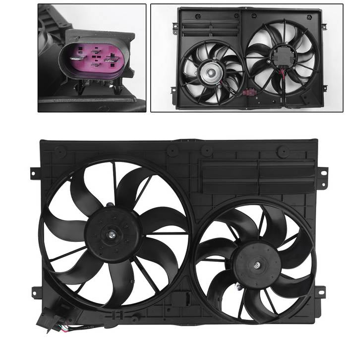 SPYDER xTune 07-13 VW Jetta GTI / 06-10 Passat / 06-13 Audi A3 Radiator Fan VW3117106 (RF-VW-620-843) 9941818