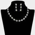 Floral Crystal Rhinestone Collar Necklace
