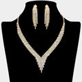 CZ Stone Paved Fringe Necklace