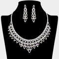 Rhinestone Paved Marquise Shaped Necklace