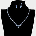 Marquise CZ Stone Cluster Necklace