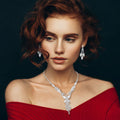 Marquise Butterfly Stone Cluster Rhinestone Paved Necklace