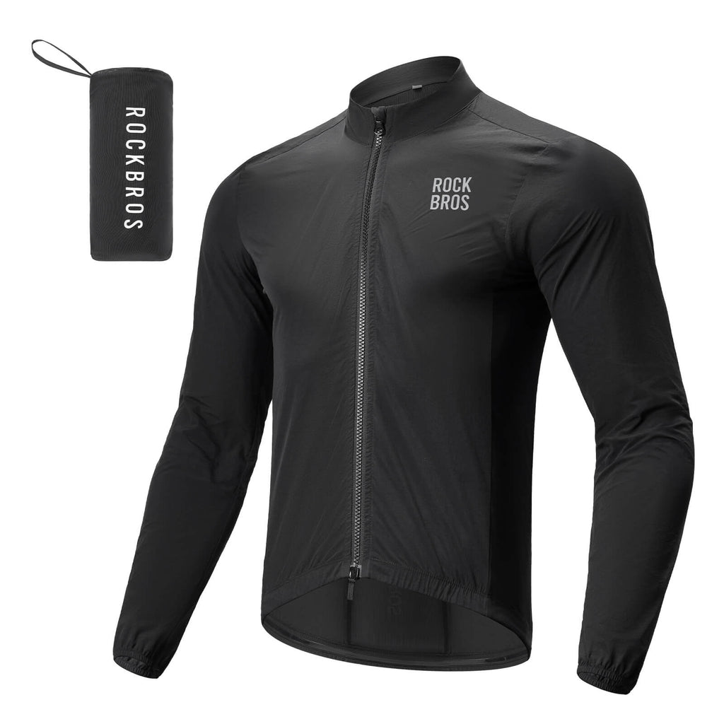 ROCKBROS Long-Seeved Cycling Windbreaker Jacket Foldable