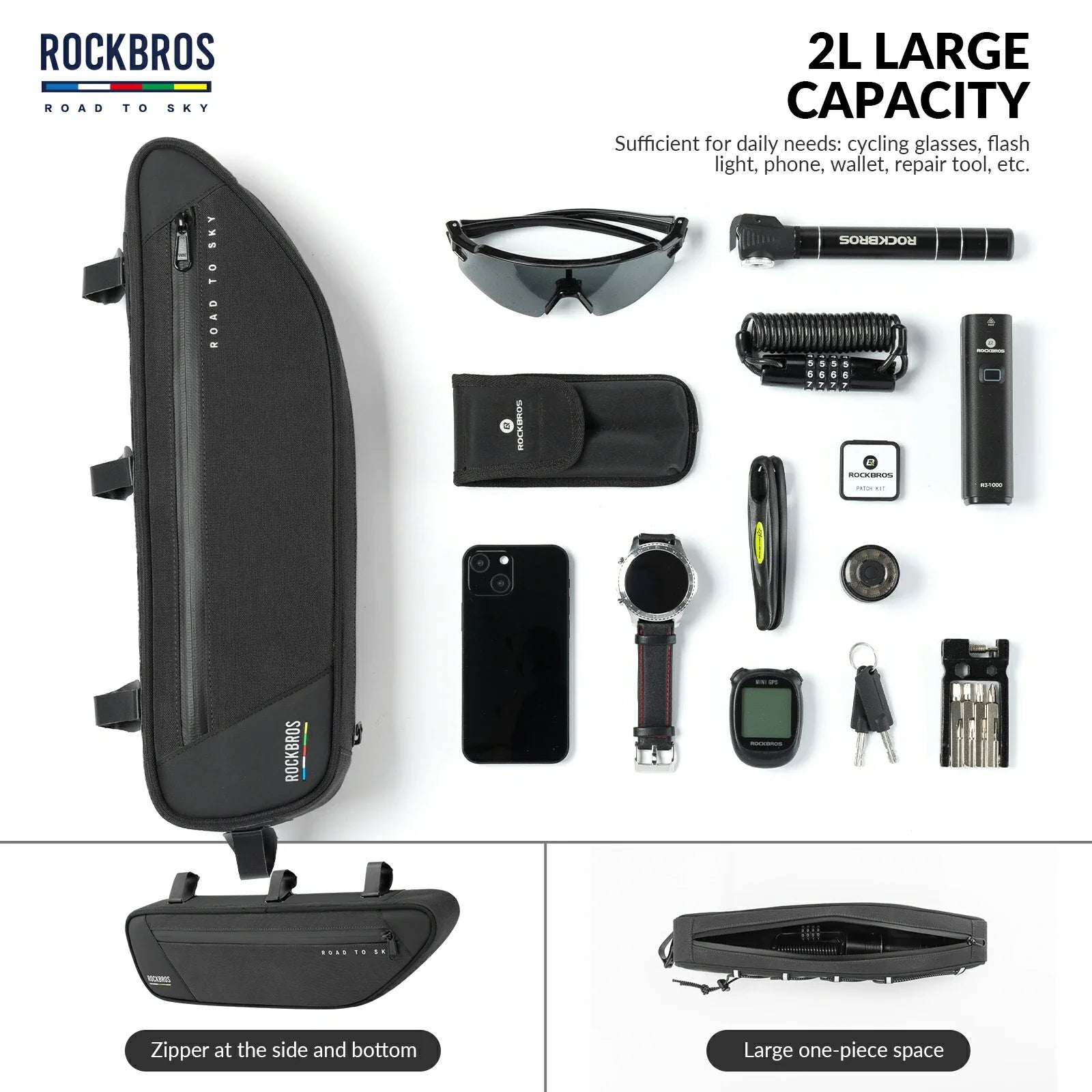 ROCKBROS Bike Triangle Bag-Road to sky