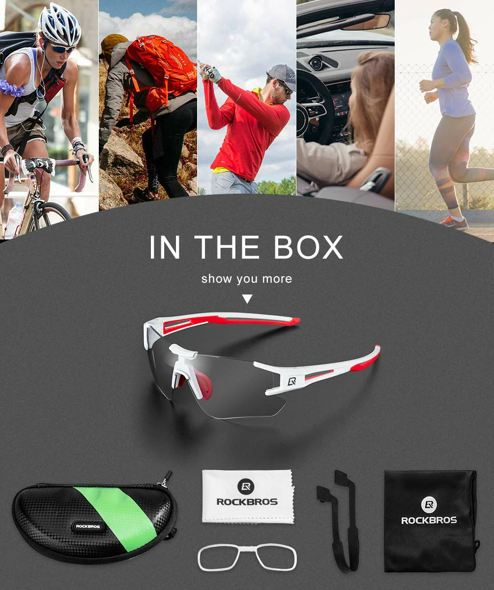 Adaptive Cycling Goggles with Complete UV Protection
