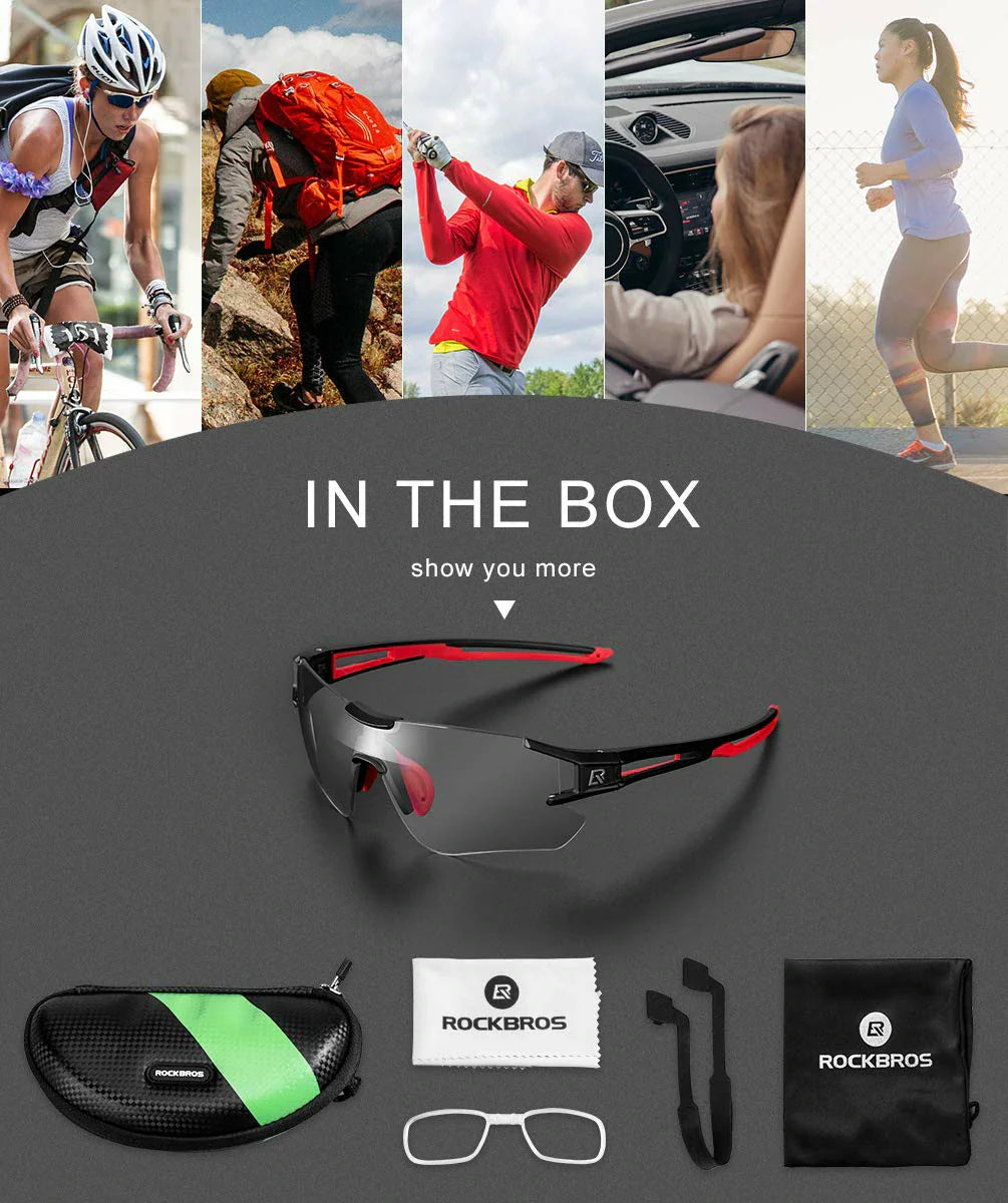 Adaptive Cycling Goggles with Complete UV Protection