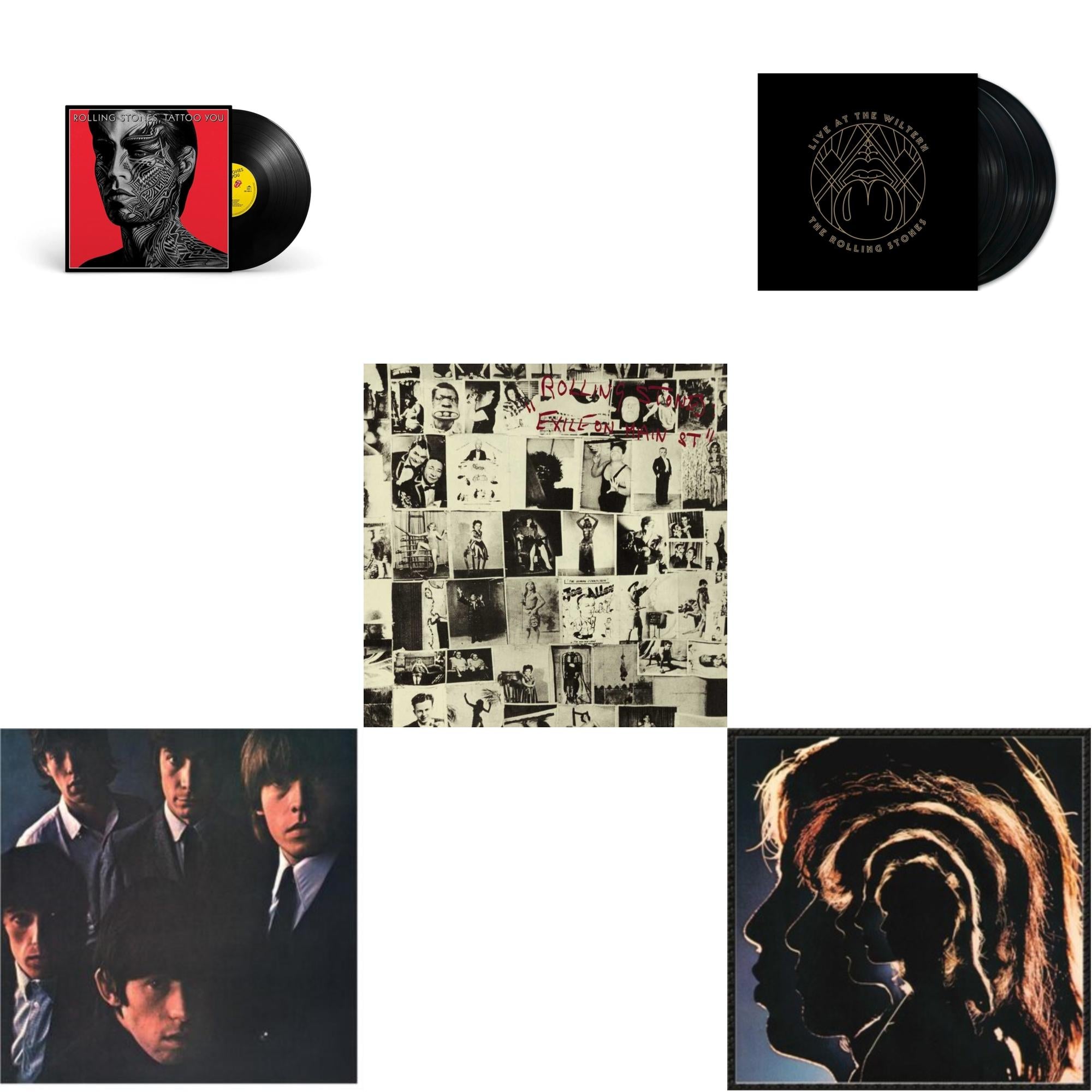 Rolling Stones No.2 (180G) & Hot Rocks 1964-1971 (2LP) & Tattoo You (2021 Remaster) & Live At The Wiltern (3LP) & Exile On Main Street (2LP)