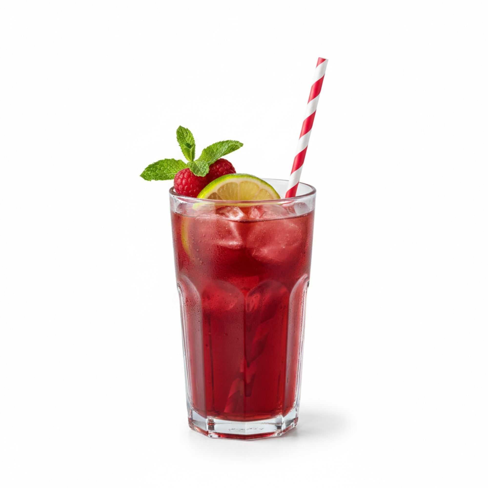 Bev Tek Red Paper Straw - Stripe, Biodegradable, 6mm - 7 3/4" - 100 count box