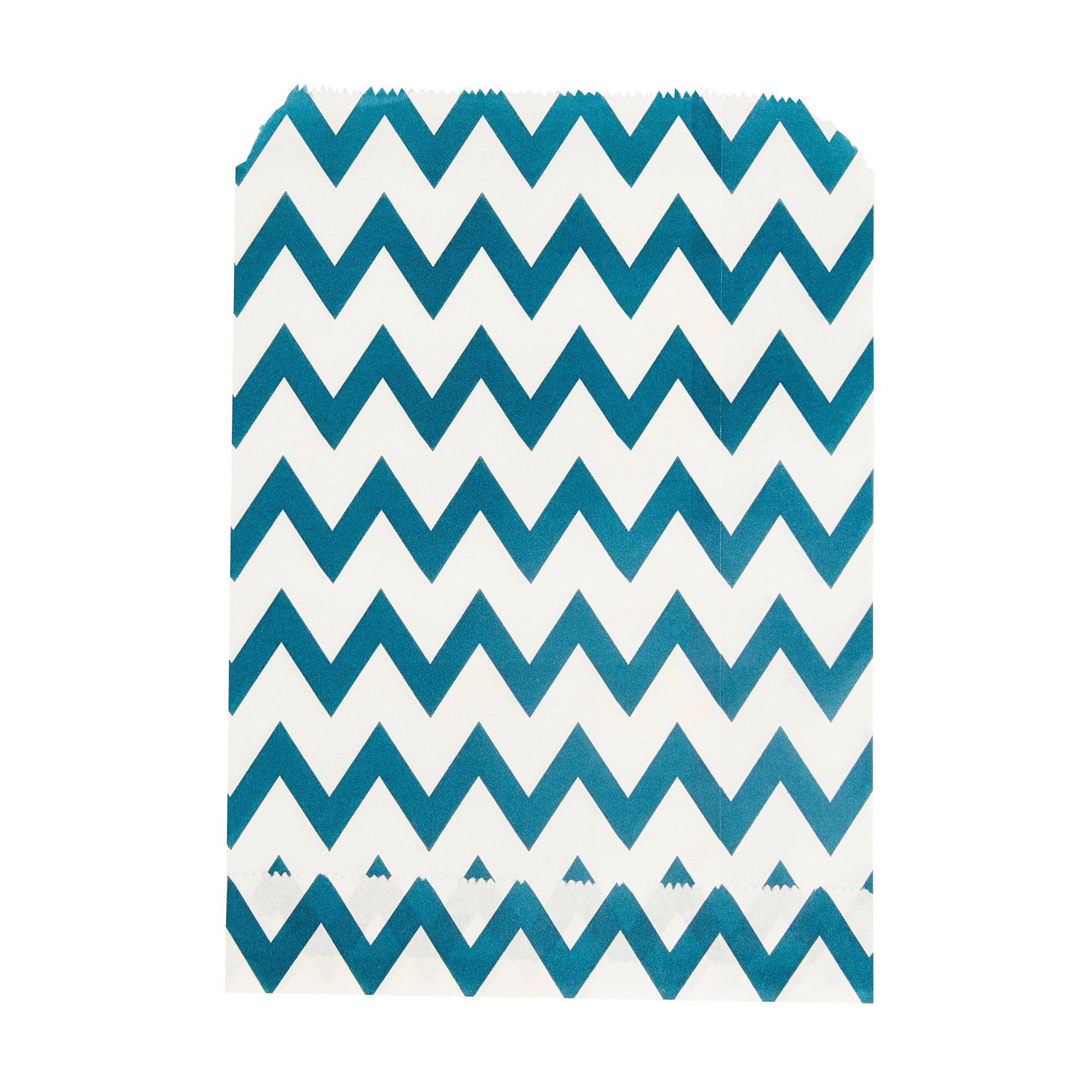 Bag Tek Rectangle Navy Blue Paper Bag - Zig Zags - 7" x 5" - 100 count box