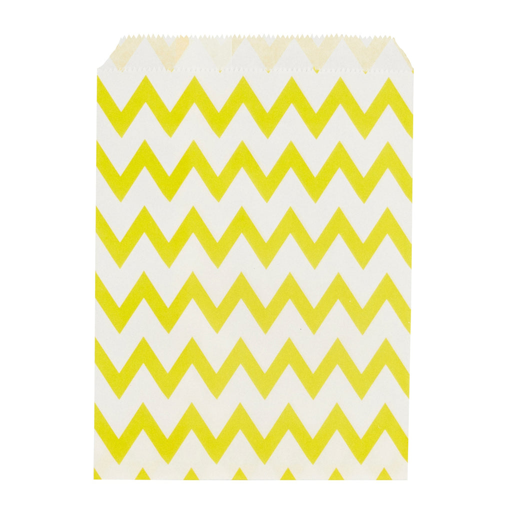 Bag Tek Rectangle Yellow Paper Bag - Zig Zags - 7" x 5" - 100 count box