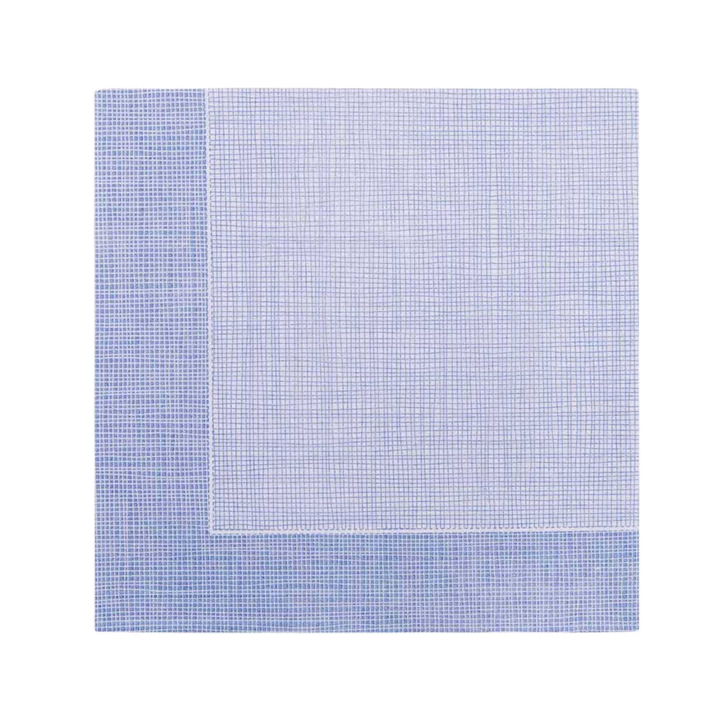 Luxenap Square White Paper Napkin - Super Lux, with Blue Threads - 15 3/4" x 15 3/4" - 25 count box