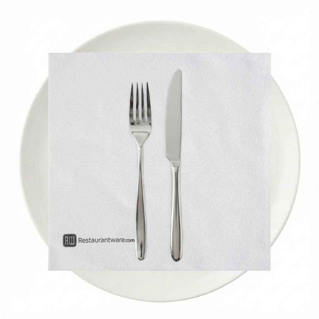 Luxenap Square Pure White Paper Napkin - Super Lux - 15 3/4" x 15 3/4" - 25 count box