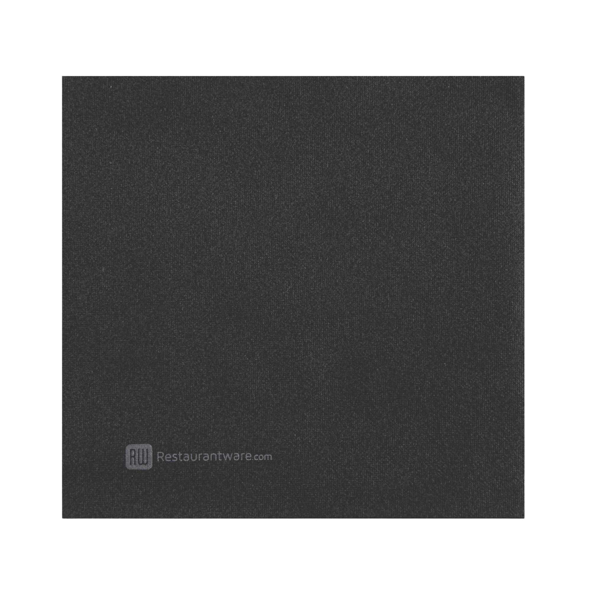 Luxenap Square Pure Black Paper Napkin - Air Laid - 15 3/4" x 15 3/4" - 25 count box