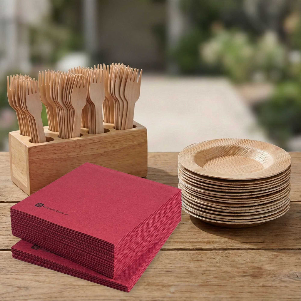 Luxenap Square Bordeaux Paper Napkin - Air Laid - 15 3/4" x 15 3/4" - 25 count box