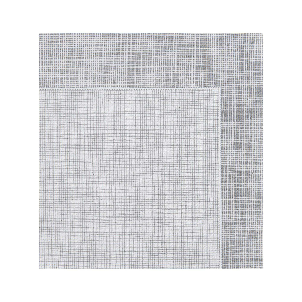 Luxenap Square White Paper Napkin - Air Laid, with Gray Threads - 15 3/4" x 15 3/4" - 25 count box