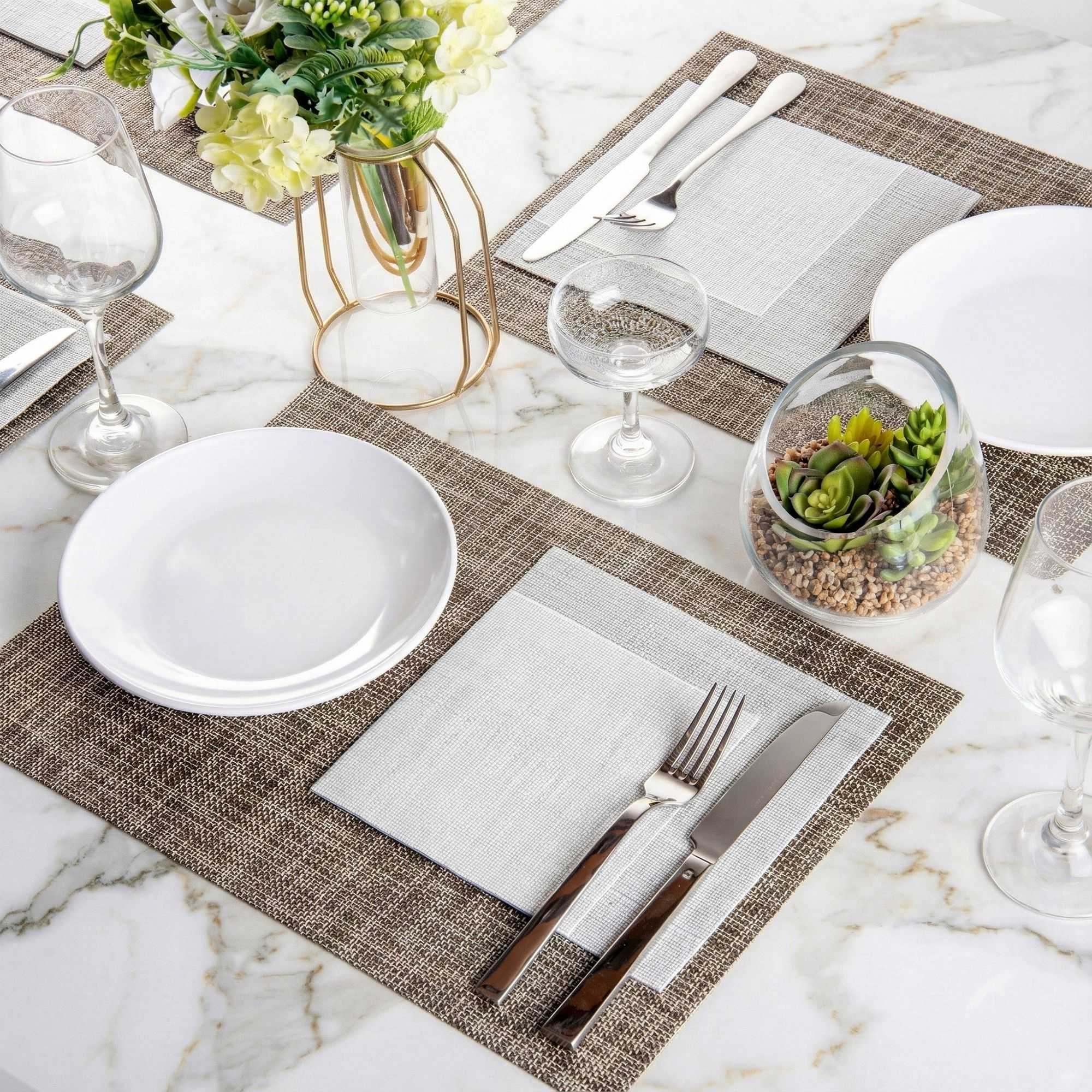 Luxenap Square White Paper Napkin - Air Laid, with Gray Threads - 15 3/4" x 15 3/4" - 25 count box