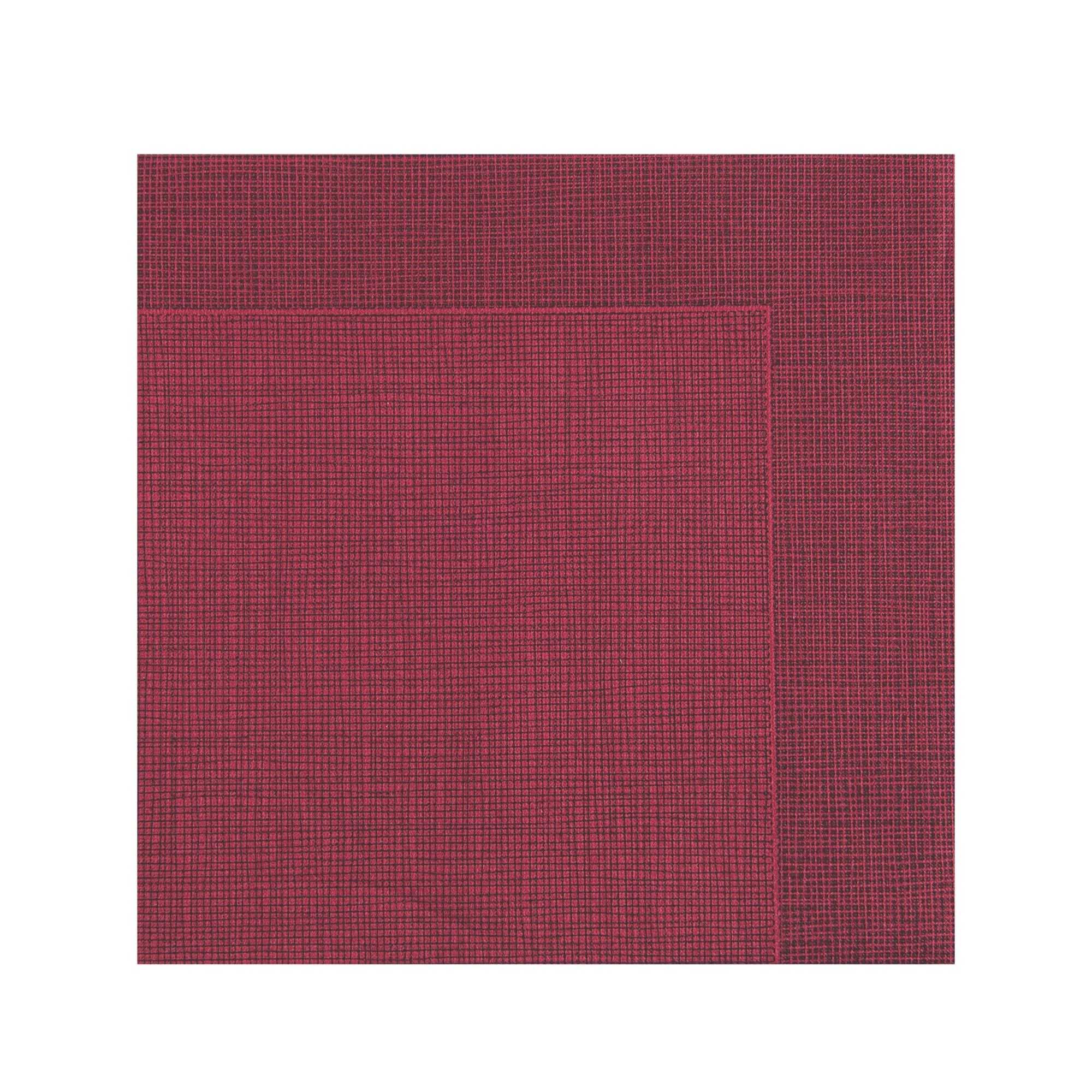 Luxenap Square Bordeaux Paper Napkin - Air Laid, with Black Threads - 15 3/4" x 15 3/4" - 25 count box