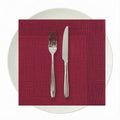 Luxenap Square Bordeaux Paper Napkin - Air Laid, with Black Threads - 15 3/4" x 15 3/4" - 25 count box