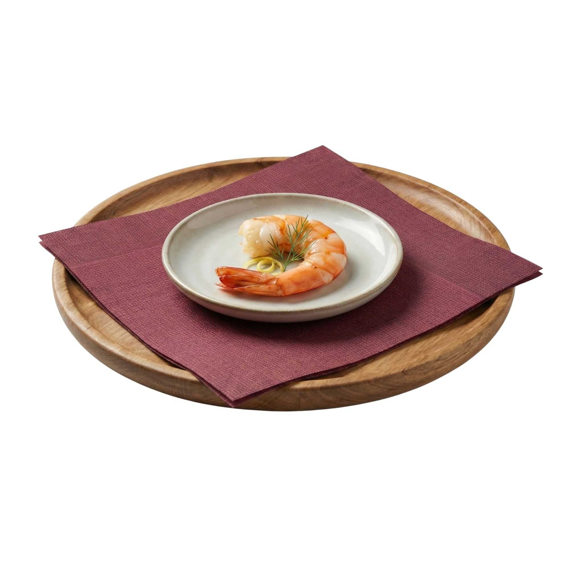 Luxenap Square Bordeaux Paper Napkin - Air Laid, with Black Threads - 15 3/4" x 15 3/4" - 25 count box