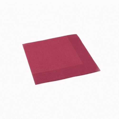 Luxenap Square Bordeaux Paper Napkin - Air Laid, with Black Threads - 15 3/4" x 15 3/4" - 25 count box