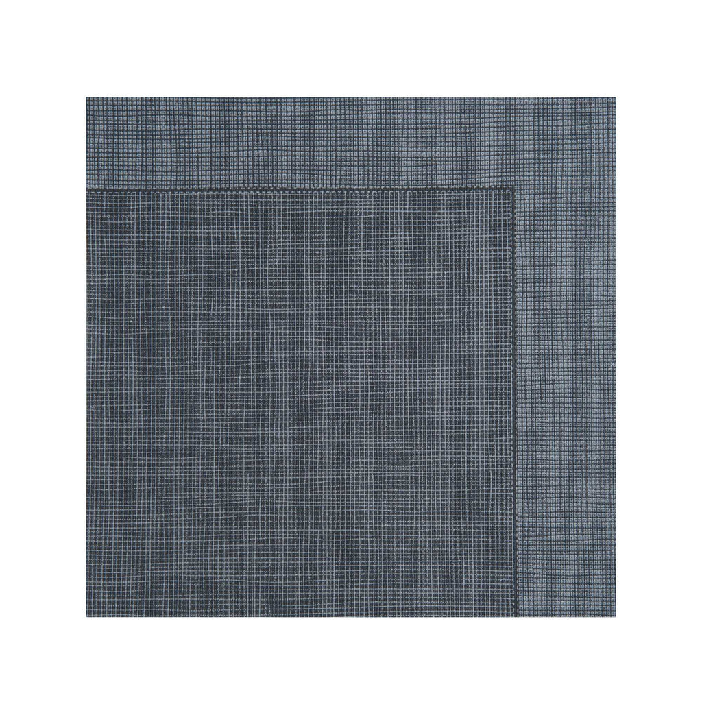 Luxenap Square Black Paper Napkin - Air Laid, with White Threads - 15 3/4" x 15 3/4" - 25 count box