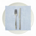 Luxenap Square Blue Denim Paper Napkin - Air Laid - 15 3/4" x 15 3/4" - 25 count box