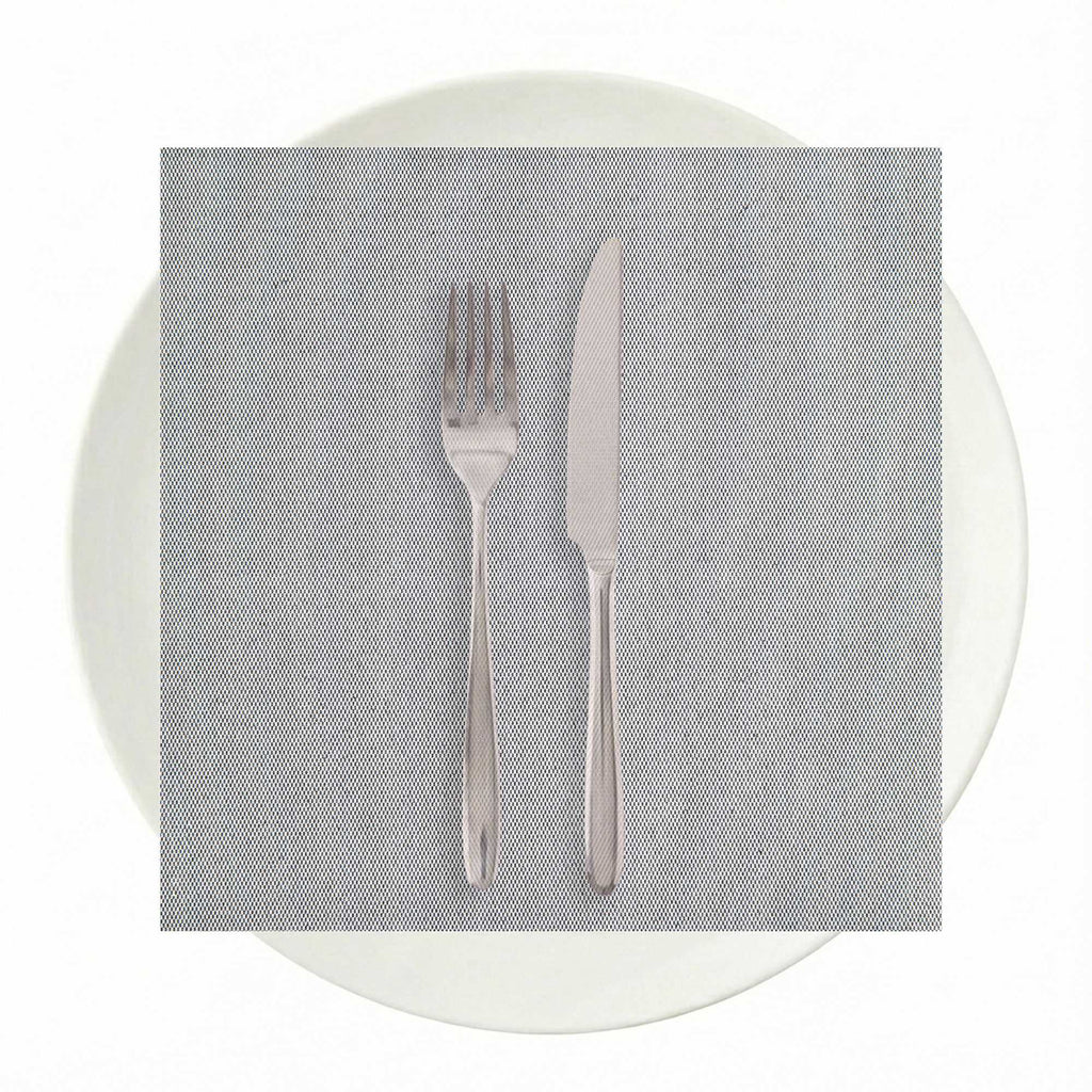 Luxenap Square Black Denim Paper Napkin - Air Laid - 15 3/4" x 15 3/4" - 25 count box