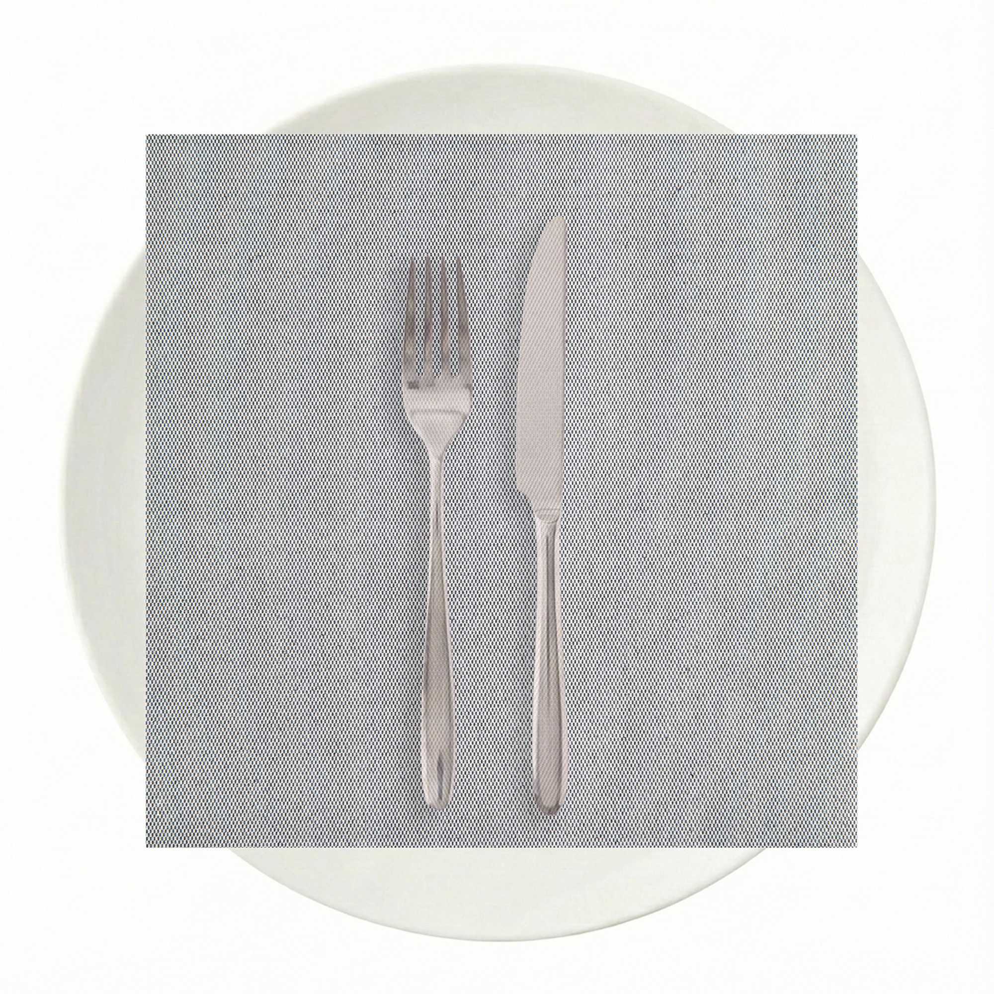 Luxenap Square Black Denim Paper Napkin - Air Laid - 15 3/4" x 15 3/4" - 25 count box