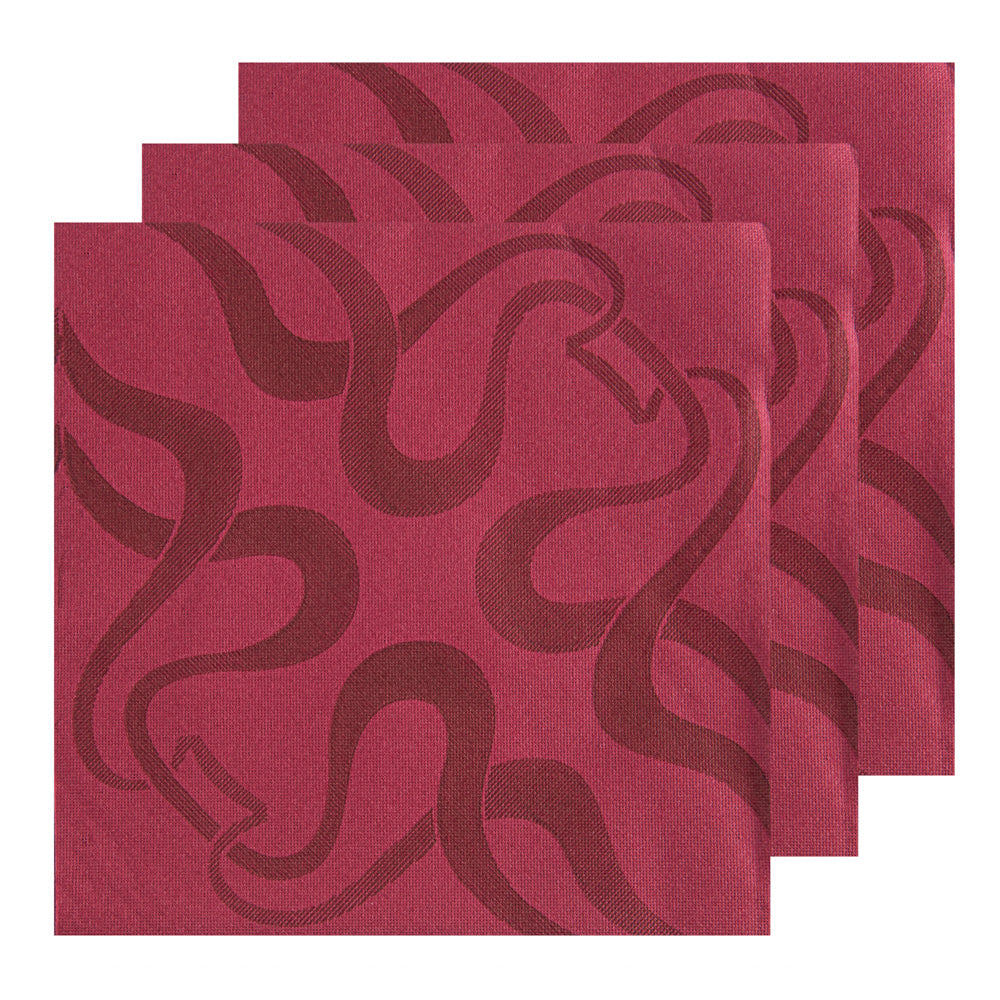 Luxenap Square Vintage Bordeaux Paper Napkin - Air Laid - 15 3/4" x 15 3/4" - 25 count box