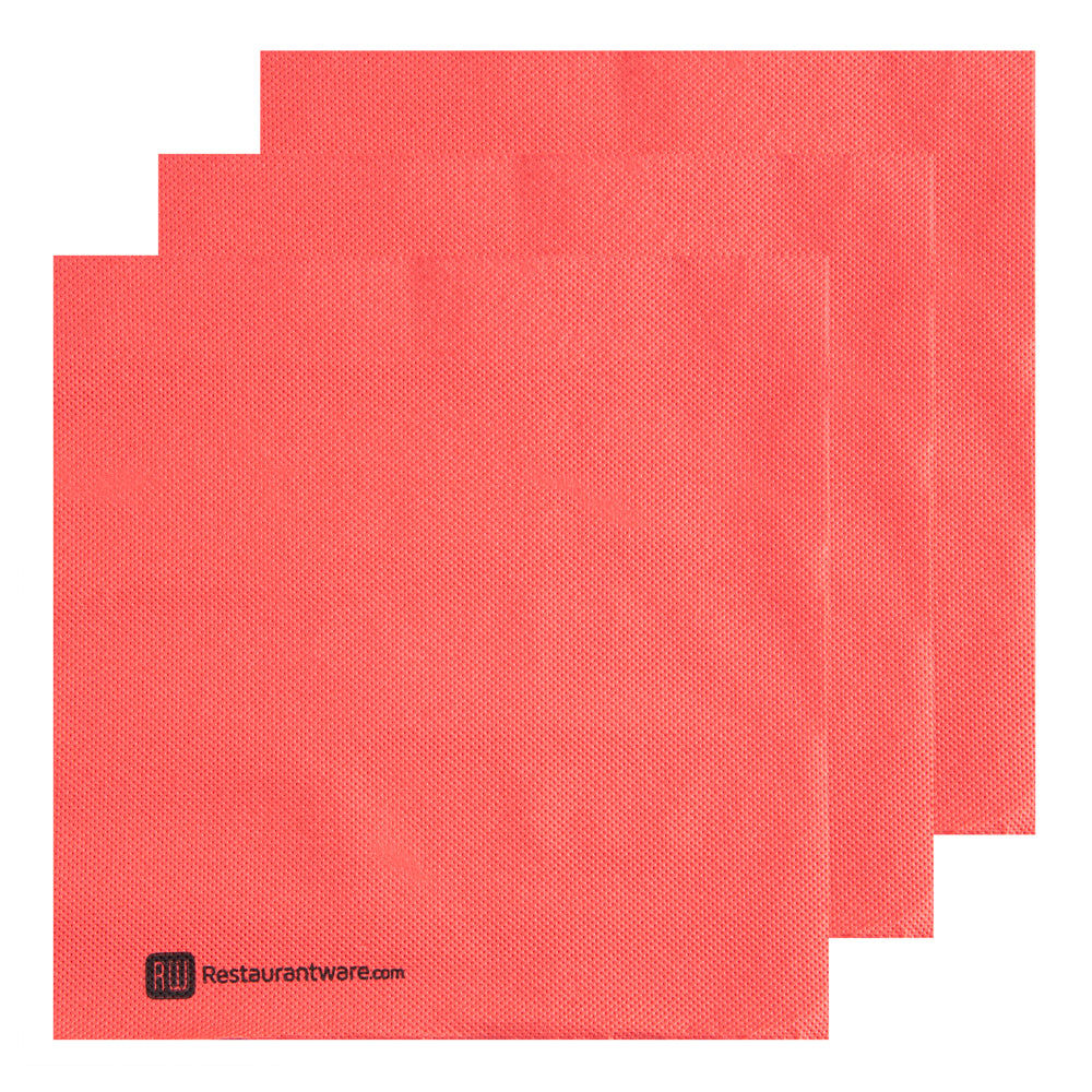 Luxenap Square Red Paper Napkin - Micropoint, 2-Ply - 15 1/2" x 15 1/4" - 50 count box