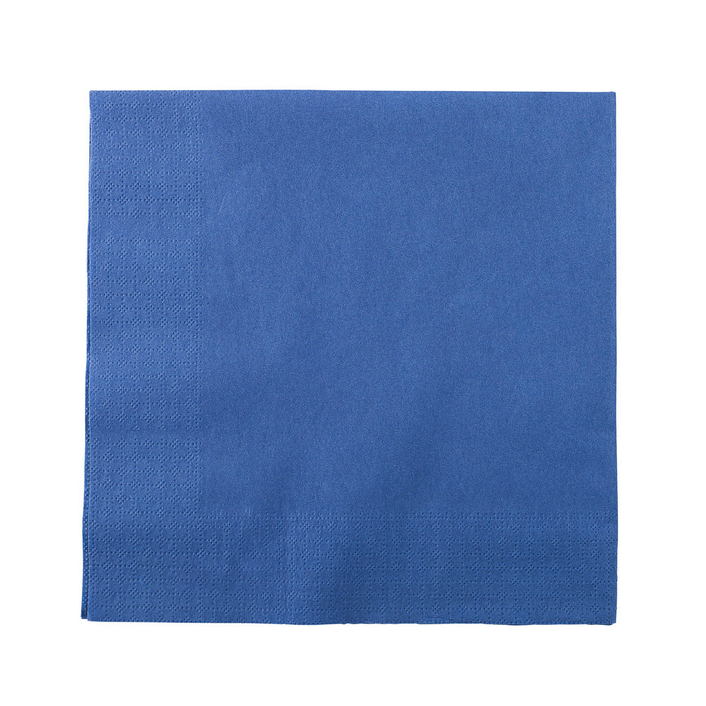 Luxenap Square Navy Blue Paper Napkin - Micropoint, 2-Ply - 15 1/2" x 15 1/4" - 50 count box